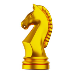 Golden Chess Knight Piece © uigodesign
