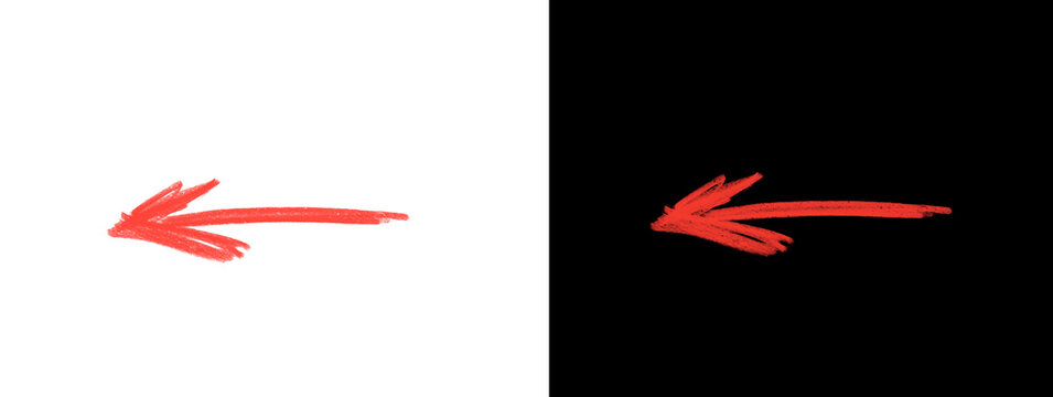 Bold Bright Green Glowing Left Pointing Straight Arrow Dual Background