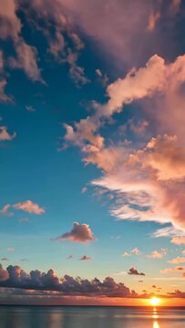 Sunset sky scenery by the sea