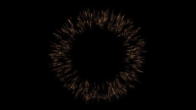 Spark energy slash explosion animation, fireworks golden spark particles bursting into light , fire dust sparks motion transition on black screen, shockwave splash transition, cartoon slash