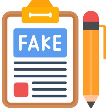 Fake Contract Icon Vector Element