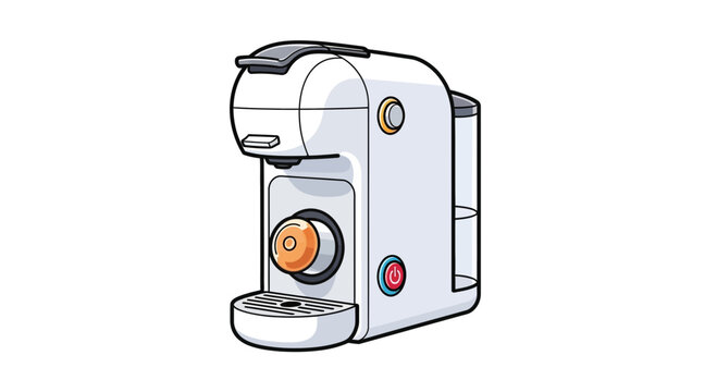 Modern White Coffee Machine
