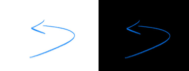 Abstract Blue Hand Drawn Arrow Line Direction Sign Creative Design Element © Zain