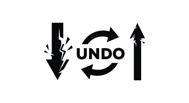 undo icon with arrows edit cancel symbol