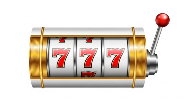 Classic Slot Machine 777 Jackpot Vector Illustration