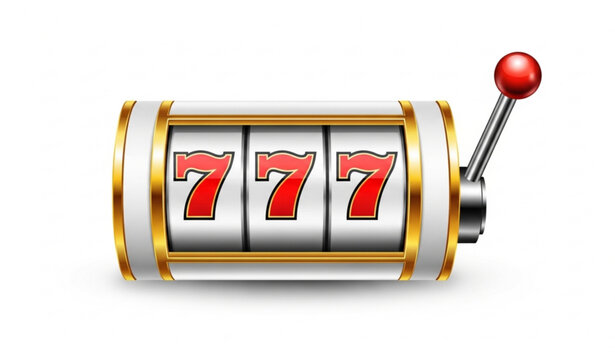 Classic Slot Machine 777 Jackpot Vector Illustration