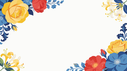 A vibrant floral arrangement in a corner, creating a cheerful and inviting atmosphere. Perfect for spring-themed designs, invitations, or website back © jajang