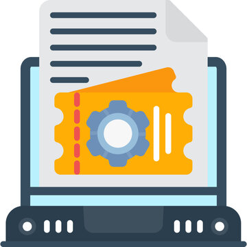 Support Ticket Icon Vector Element