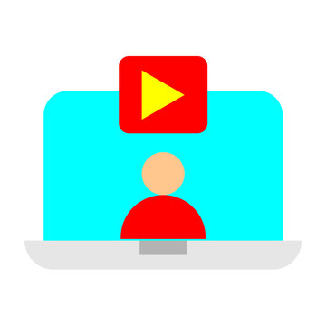 Video Call Vector Flat Icon Design
