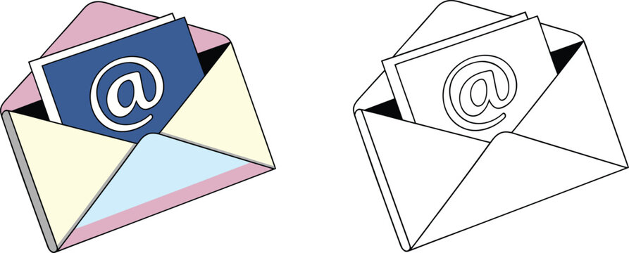 Blue and white spiral notebooks with open covers and blank pages