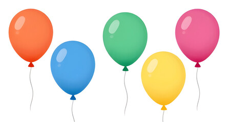 colorful balloons isolated on white © BPIXEL