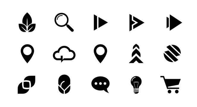 Black icons on white background.