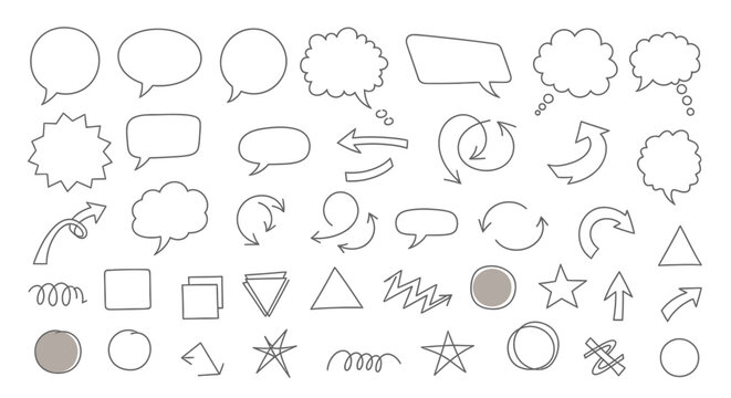 Collection of various speech bubbles icons.