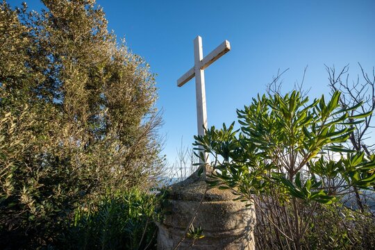 Naples, Christian crucifix at the Eremo Camaldoli