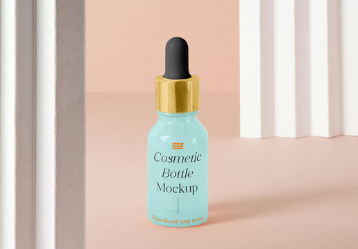 Cosmetic Dropper Bottle Mockup