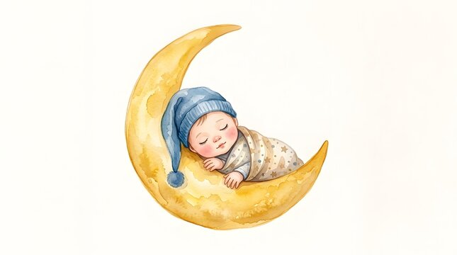 Watercolor Baby Sleeping」の写真素材 | 31,524件の無料イラスト画像