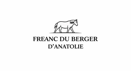 Fototapeta premium Stylized horse and text 