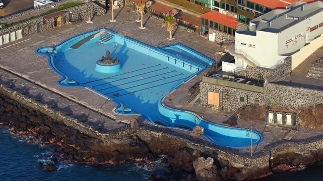 Authentic Coastal Fishing Port and Village Shoreline in Candelaria, Canary Islands