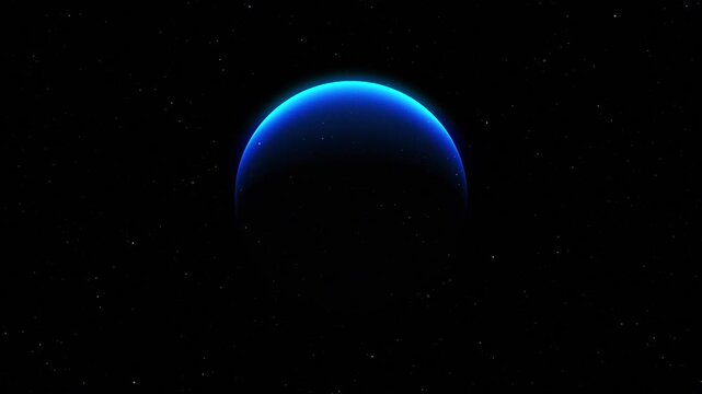 Glowing blue orb orb a wavy line light source light effects Brilliant blue orb radiating light dark, Futuristic motion design sci-fi themes, tech backgrounds, electronic light effects