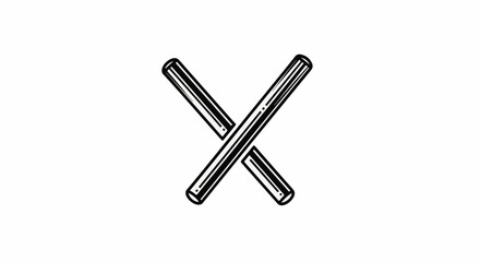 Fototapeta premium Stylized cross-section of two ribbed cylindrical objects