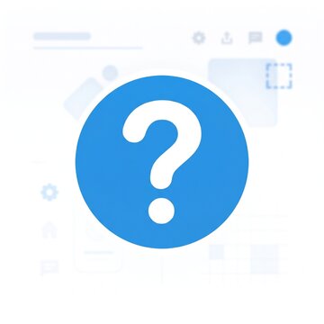 Question mark icon, modern 2D flat vector