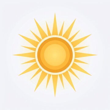 Sun icon, premium 2D flat vector