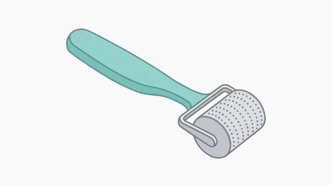An aesthetic roller lies, a beauty tool with a patterned roller that promises to rejuvenate. The design is simple, it implies simplicity and care.