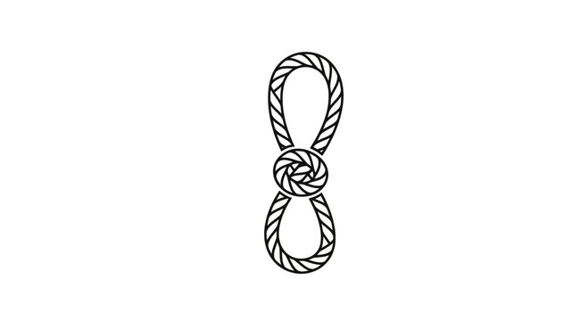 Double Figure Eight Knot, Nautical Knot, Rope Loop, Maritime, Sailing, Secure Binding