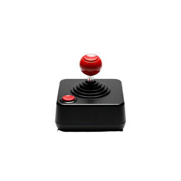 Classic vintage retro video game joystick controller.