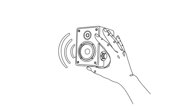 Wireless speaker, hand holding speaker, portable music, sound waves