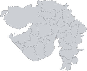 Fototapeta premium Gujarat District Map Gujarat Sthapna Divas Education