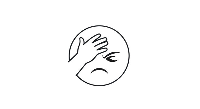 Facepalm Emoji Icon: Frustration, Mistake, Embarrassment, Disappointment, Oops