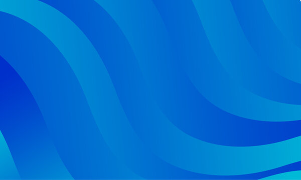 Abstract Blue Wave Background with Gradient Flowing Curves