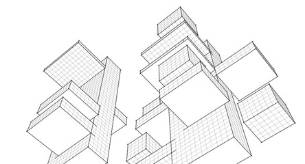abstract modular architecture 3d rendering © Svjatoslav