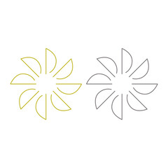 Fototapeta premium Luxury Ornamental Mandala Sign Symbol Logo Vector isolated on White