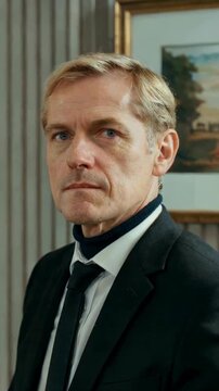 Portrait Close-up of Men in Suit