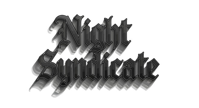 Night Syndicate Text Effect - Gothic Font, 3D Shadow
