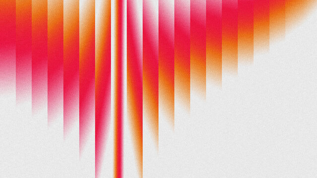 Abstract grainy gradient background with vertical color streaks in vibrant hyper red and neon orange.