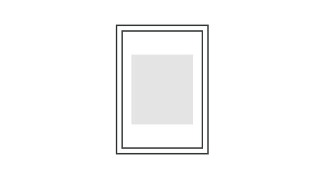 Minimalist door frame with glass panel