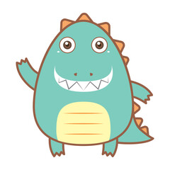 Cartoon green dinosaur © JoyImage