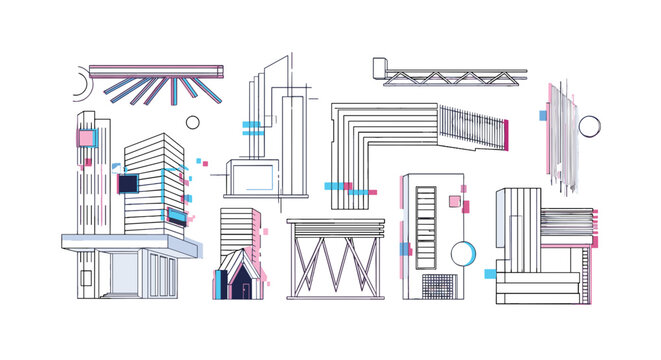 Detailed technical schematic of industrial machinery and equipment