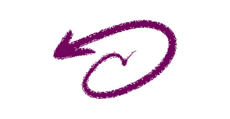Curved Arrow – Purple Hand Drawn Scribble Style ©  RenderWave