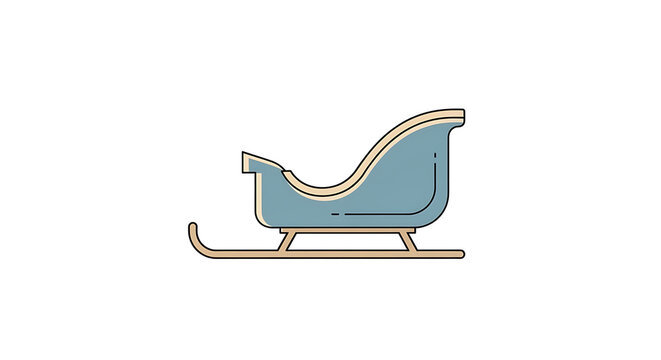Sled, Winter Sled, Blue Sled, Snow Sled Icon