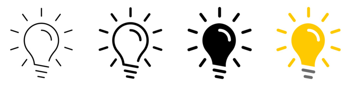 Light bulb icon. Idea. Editable stroke. Vector illustration