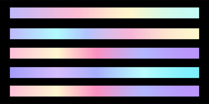 Iridescent holographic rainbow foil background with pastel pearlescent gradient metal texture