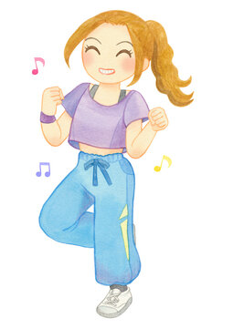 ダンスフィットネスをする女性07