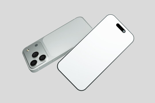 Floating Silver iPhone 17 Pro Mockup