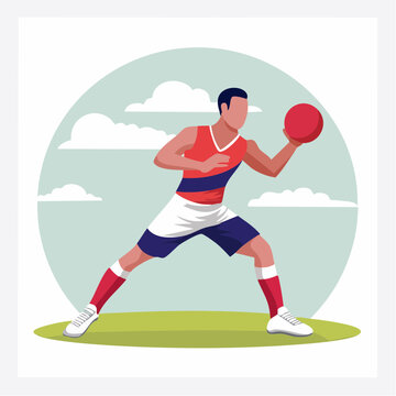 Australian Rules Football Player in Action