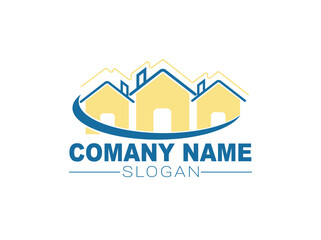 Fototapeta premium Real estate property houses logo design concept