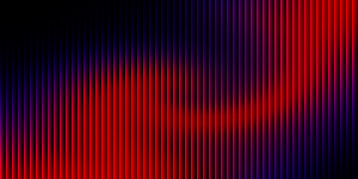Abstract vertical lines with a gradient of red to purple colors on a dark background